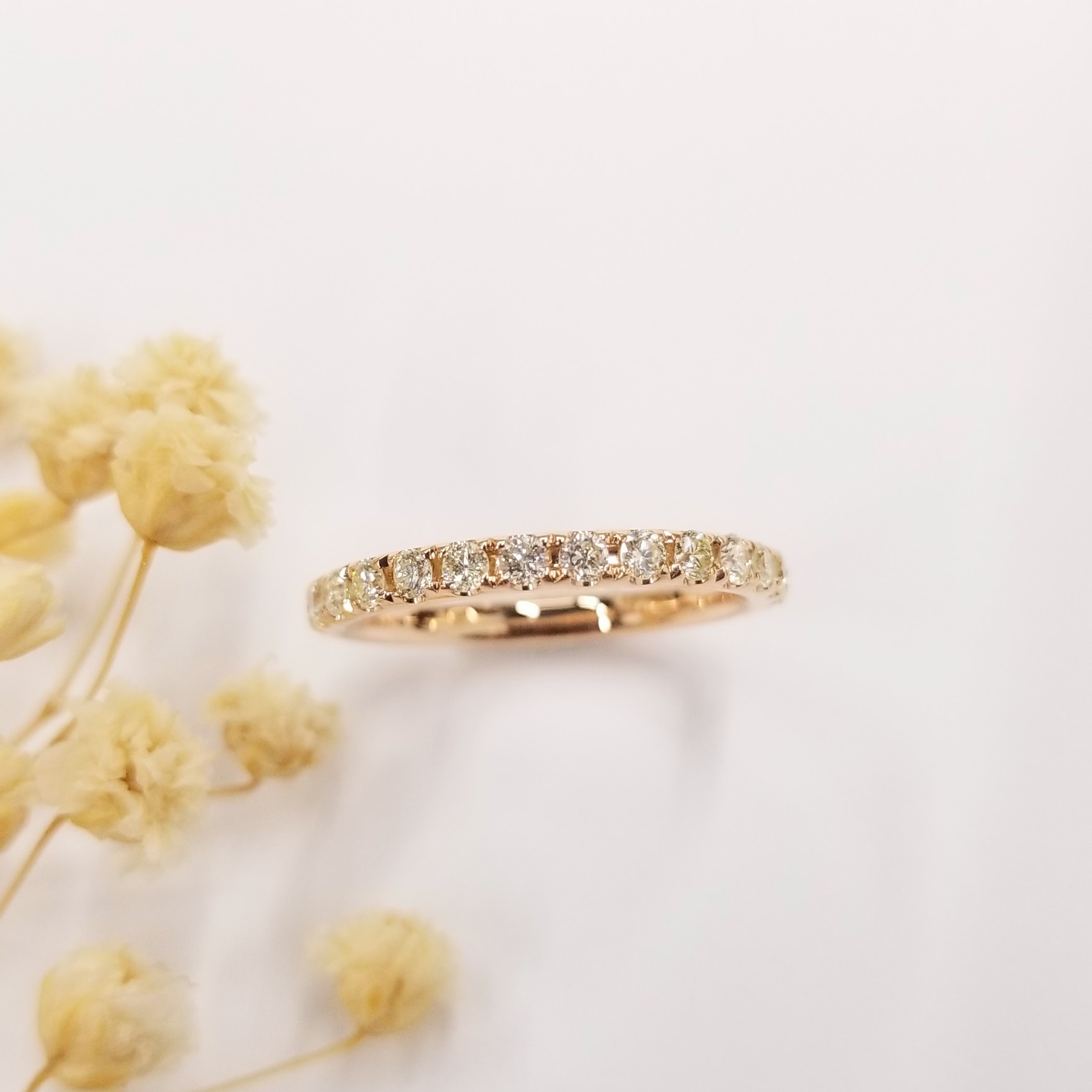 18K Rose Gold 0.61ct up Diamond Ring