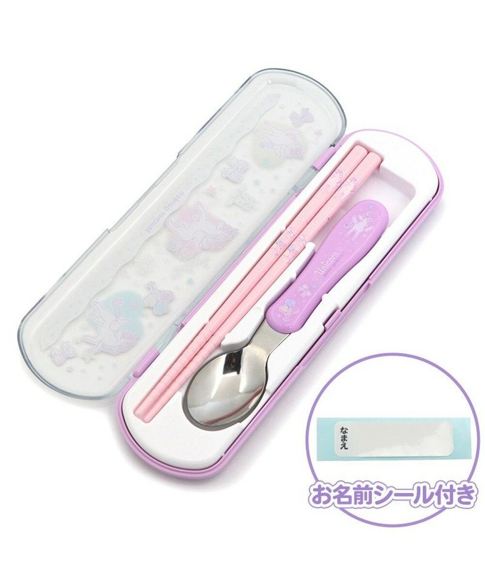 Usamomo萌兔桃桃-幸福獨角獸 湯匙筷子組/湯匙叉子筷子組
