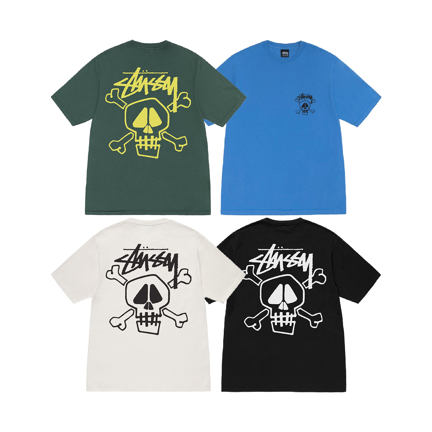 海外お取寄せ商 STUSSY SKULL & BONES TEE PIGMENT DYED - トップス