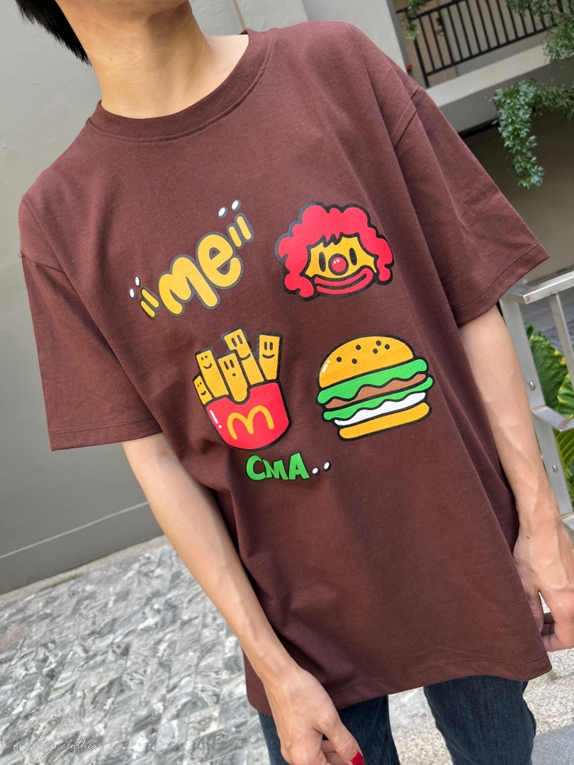 泰國超級Q的麥當當漢堡薯條T  (咖)