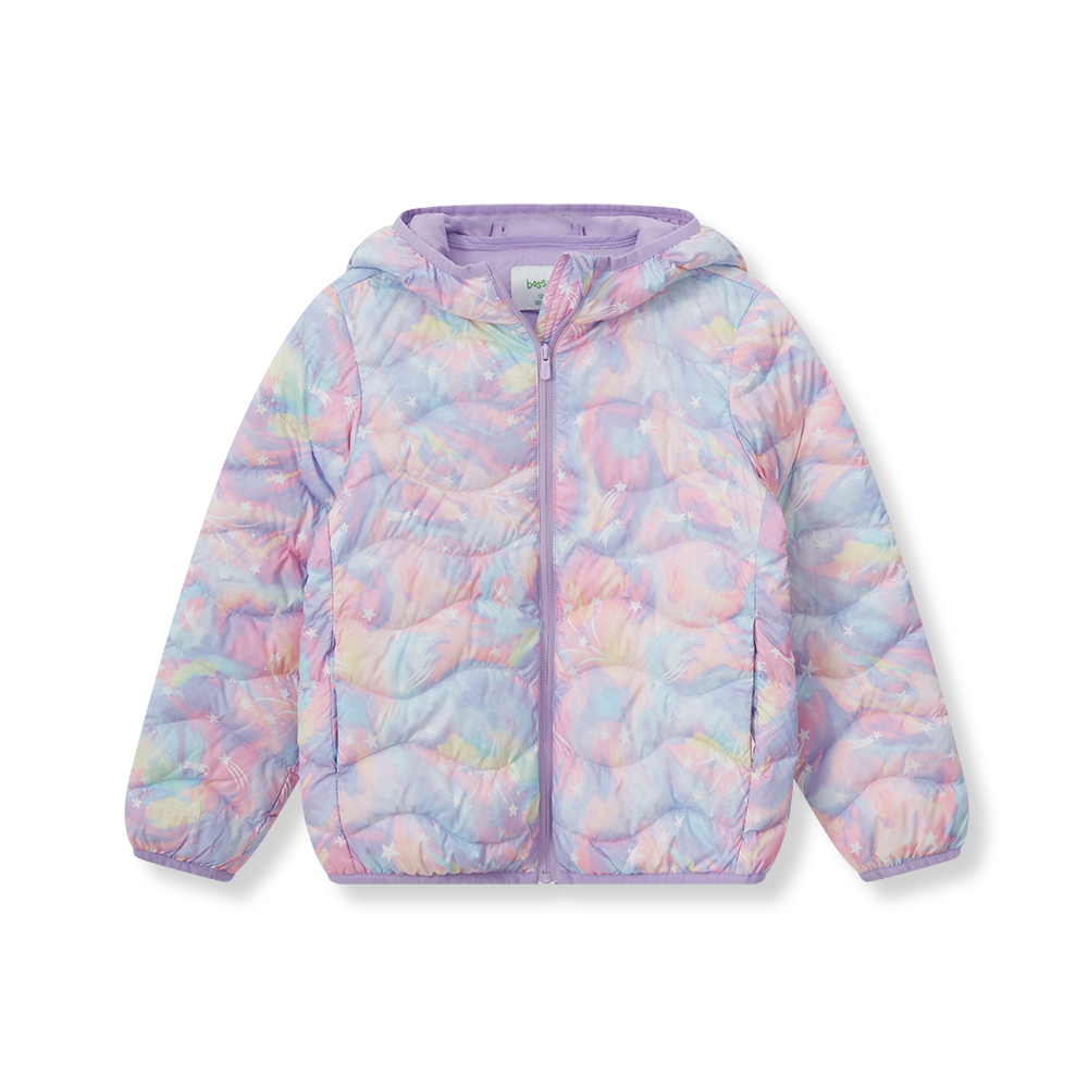 女童超輕薄可摺合羽絨