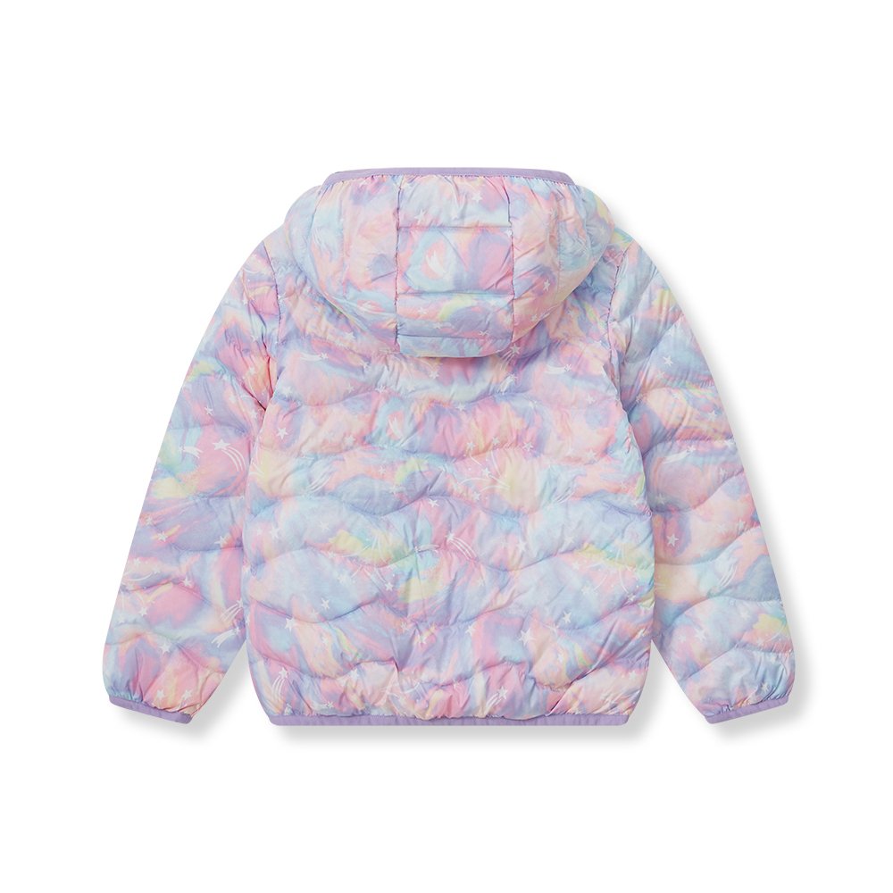 女童超輕薄可摺合羽絨