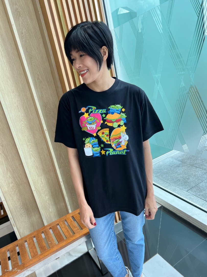 泰國復古俏皮三眼怪集合T (黑)