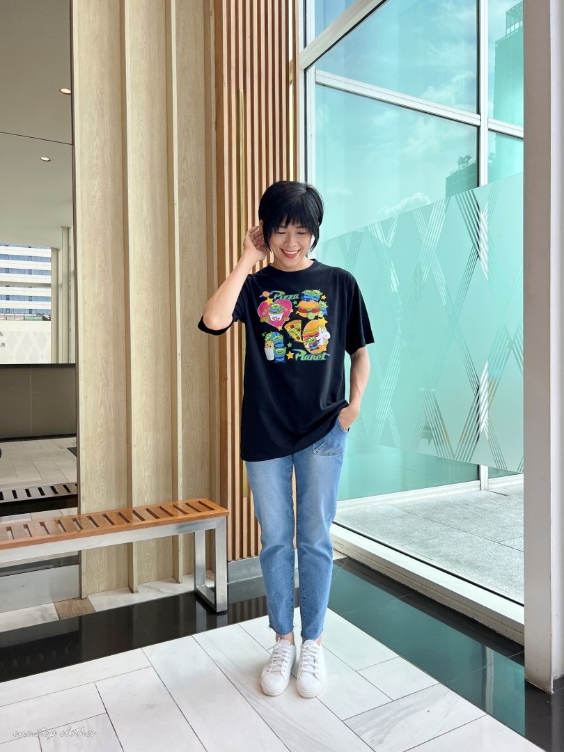 泰國復古俏皮三眼怪集合T (黑)