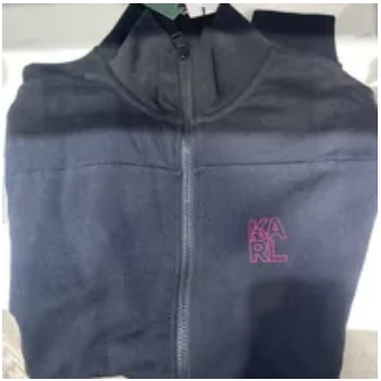 [S] KARL LAGERFELD BLOCK LIGO ZIP UP,BLACK, 23UW1831-BLACK (SKL744)