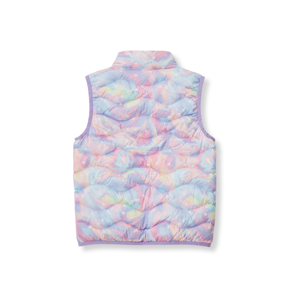 女童超輕薄可摺合羽絨背心外套