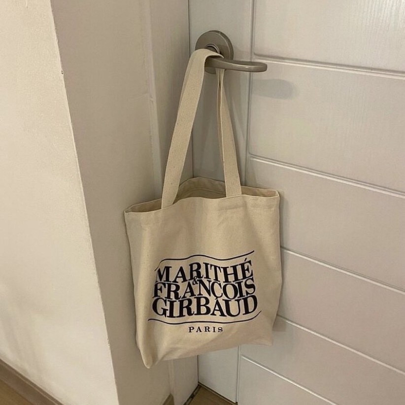 Marithe Francois Girbaud MFG 韓國限定 帆布袋  黑 奶油白 丹寧藍