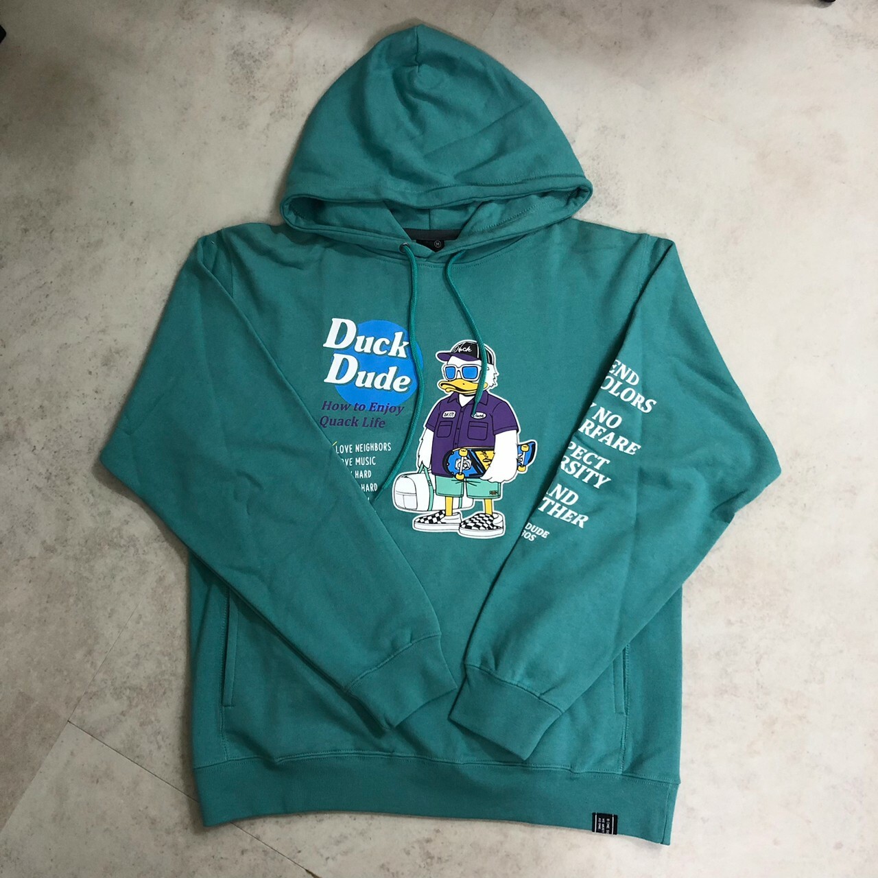 Duck Dude 達酷鴨 CHECKLIST HOODIE 享受生活清單帽T I-1370007
