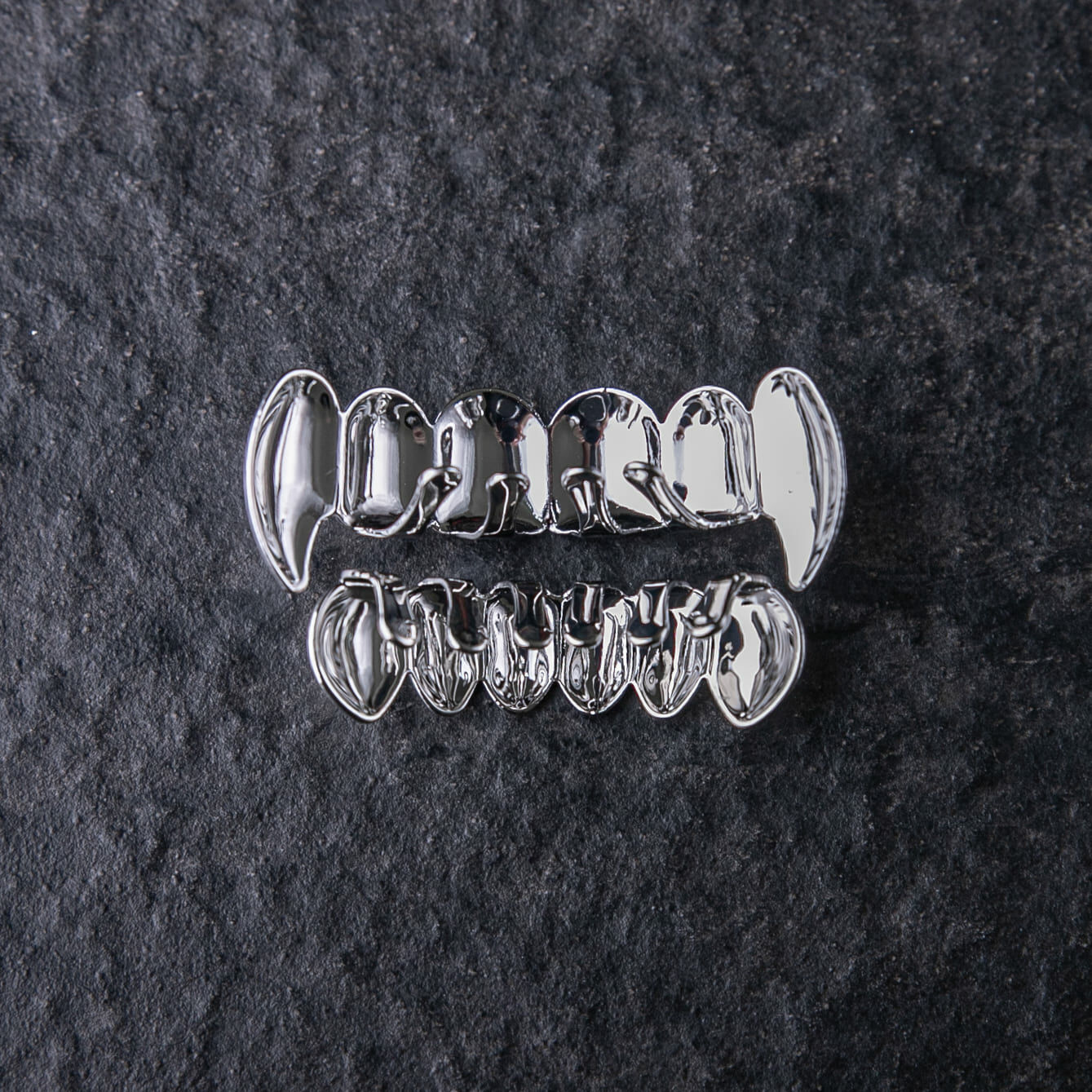 吸血鬼尖牙光面牙/銀色