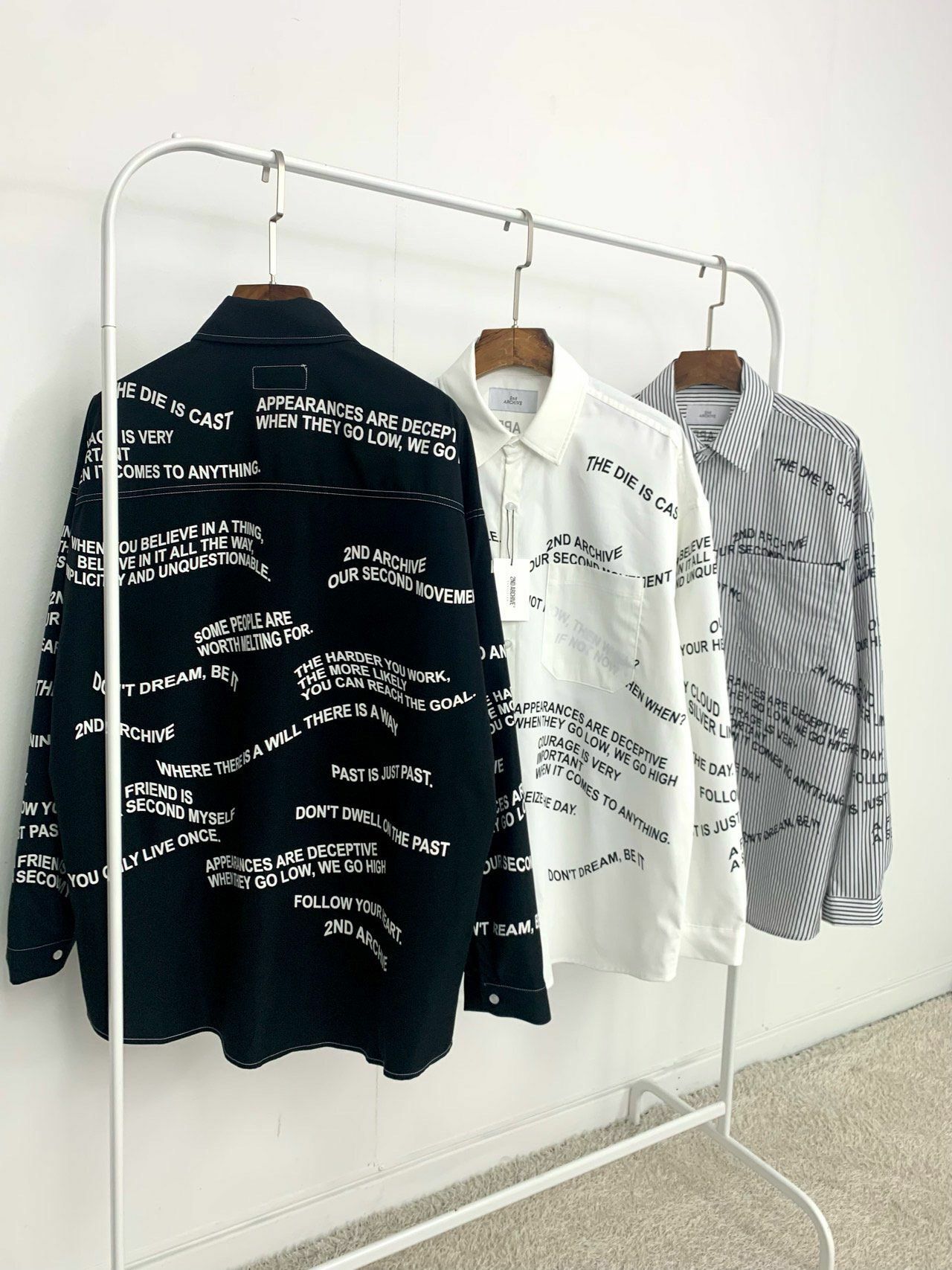 英文字長袖恤衫 2nd ARCHIVE-030S
