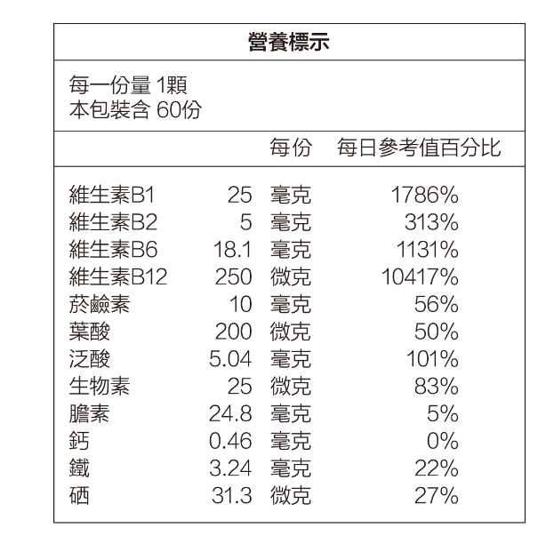 銳速 氧元速螯合鐵B群雙層錠 60錠/罐