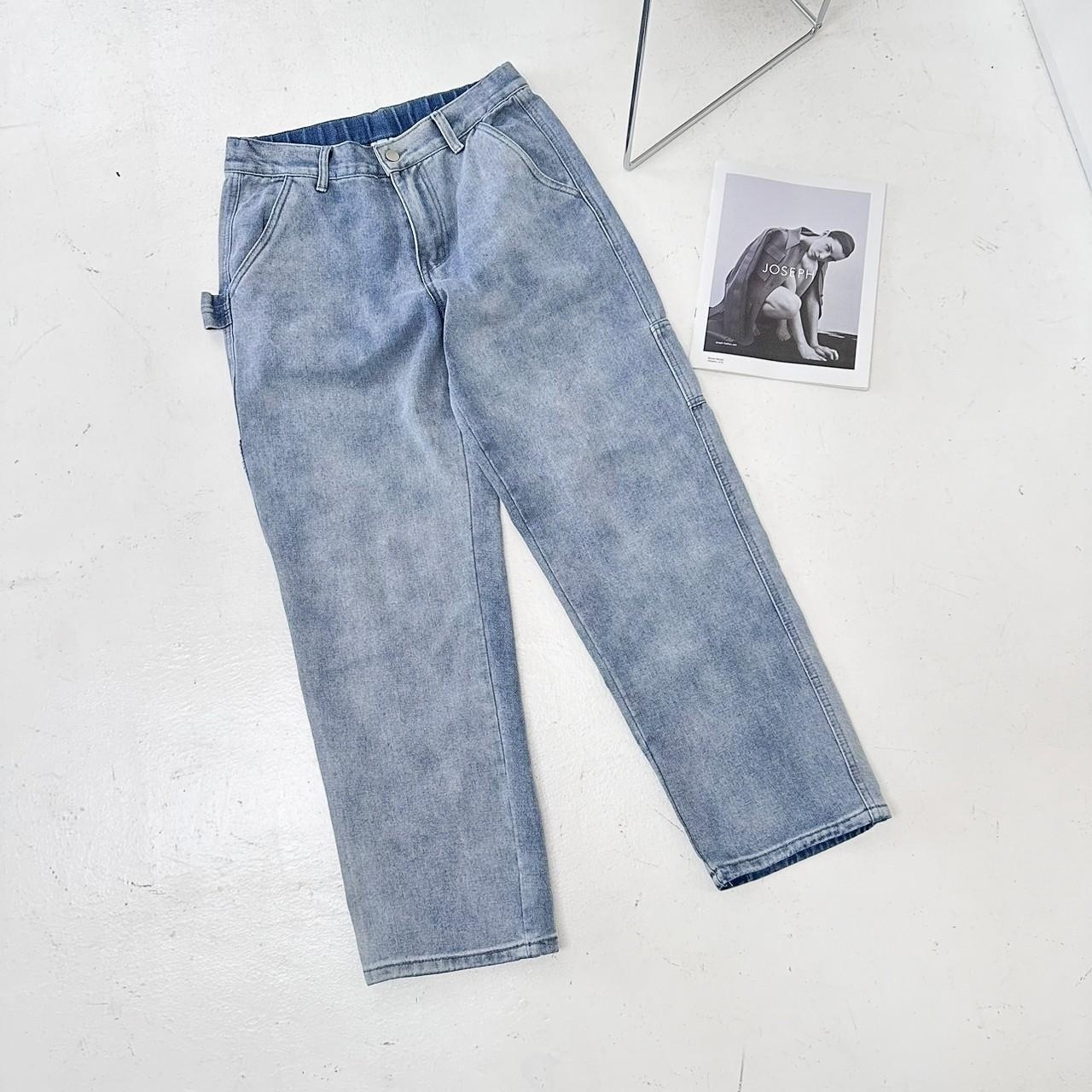 Concept 畫家牛仔長褲 寬版直筒牛仔長褲 80408