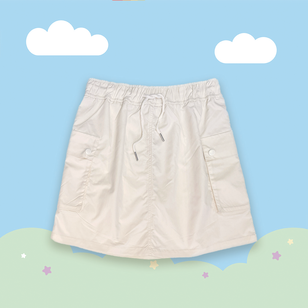 こ♡こ 雙口袋抽繩工裝短裙