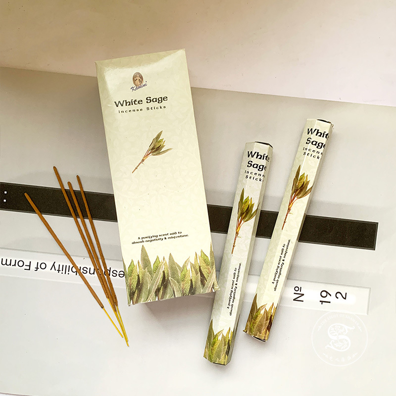 [光之薩滿] KAMINI印度白鼠尾草線香 印度香品散發著白鼠尾草獨特的香氣 這種線香適合用於冥想和放鬆和寧靜-光之薩滿