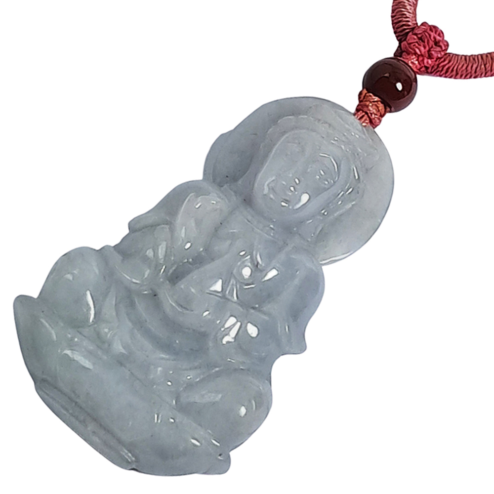 觀音冰帶紫玉佩項鍊【十方】132293