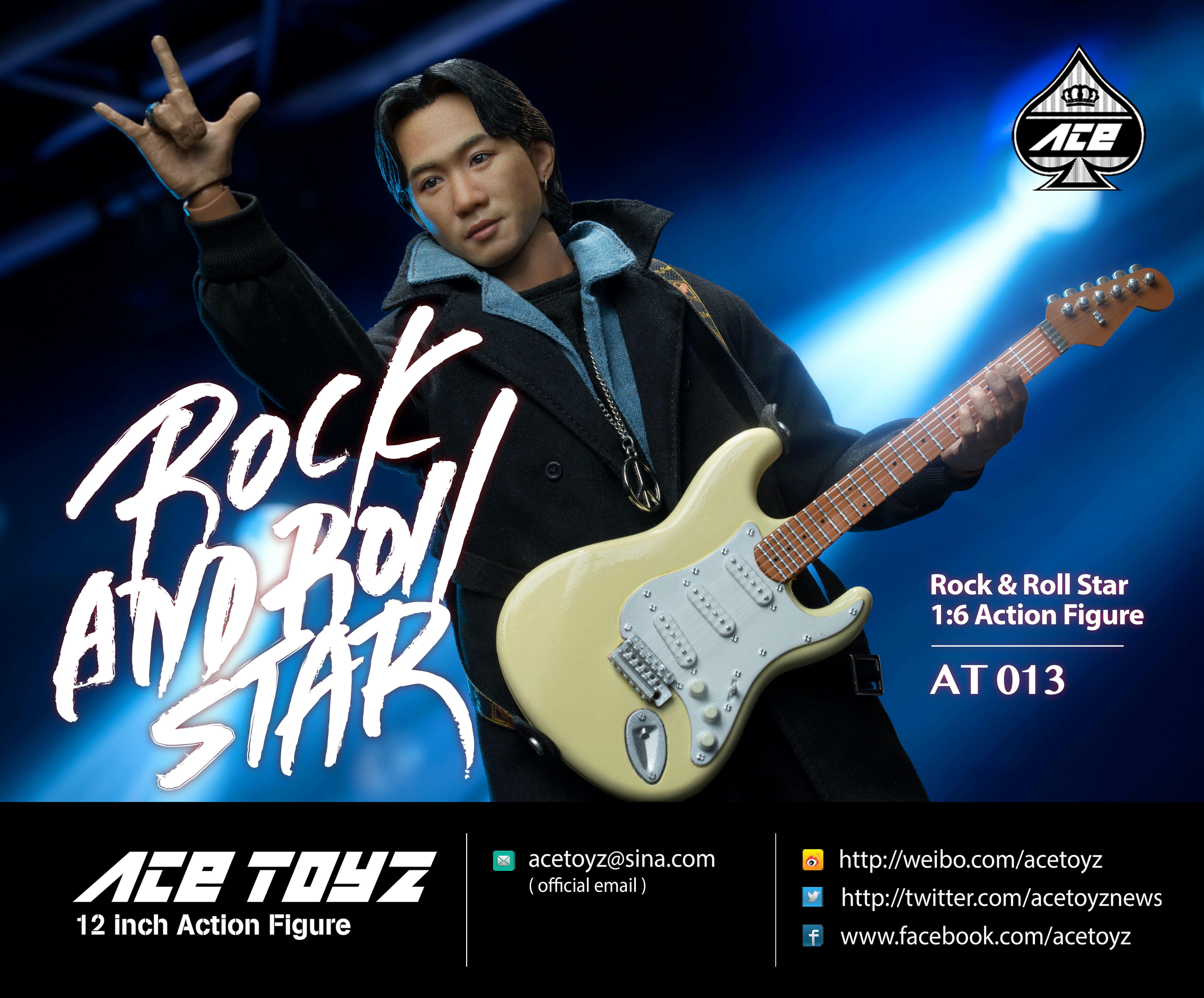 ACE TOYZ AT-013DX Guitarist Series Rock & Roll Star 搖滾樂