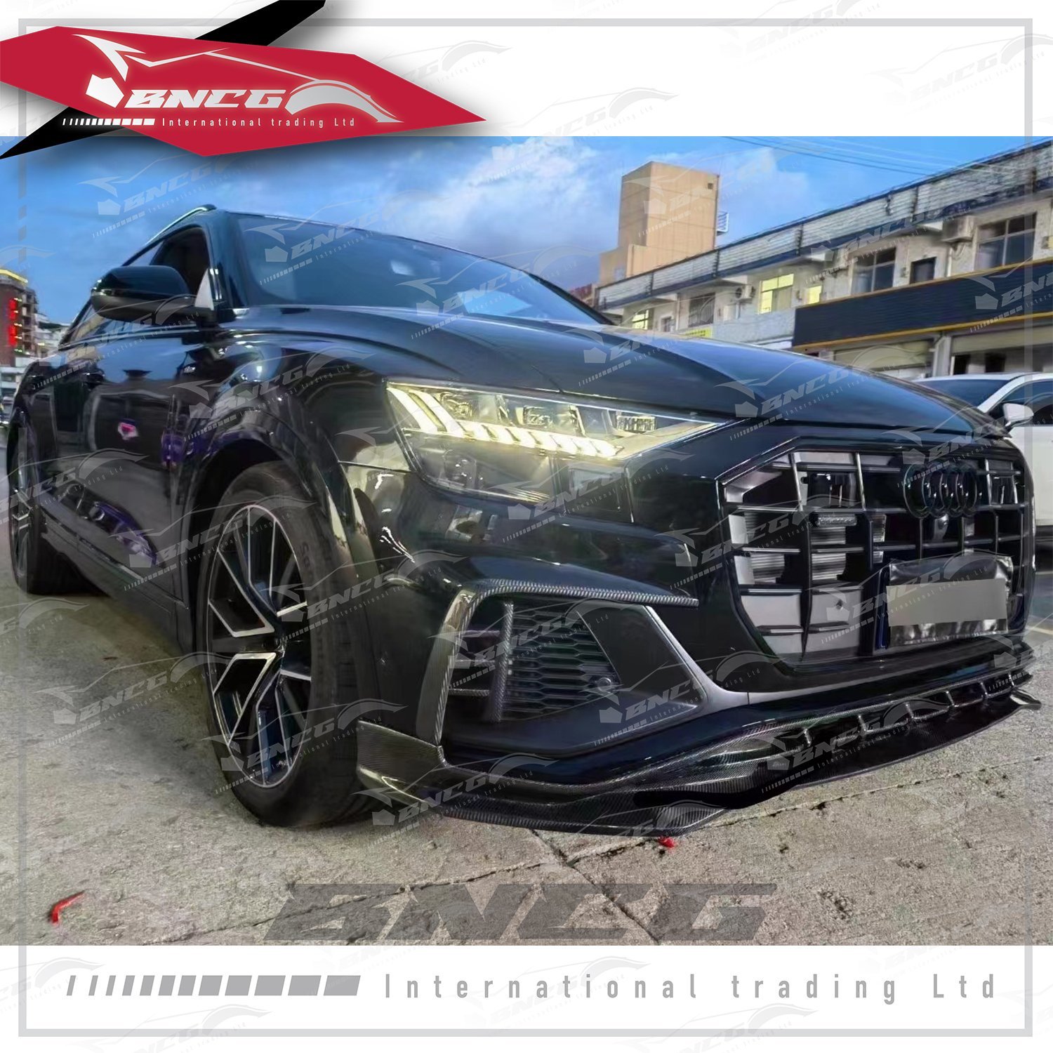 奧迪 Audi Q8 ABT款 改裝 碳纖維 空力套件 前下巴 後下巴 前風刀 尾翼 尾飾管