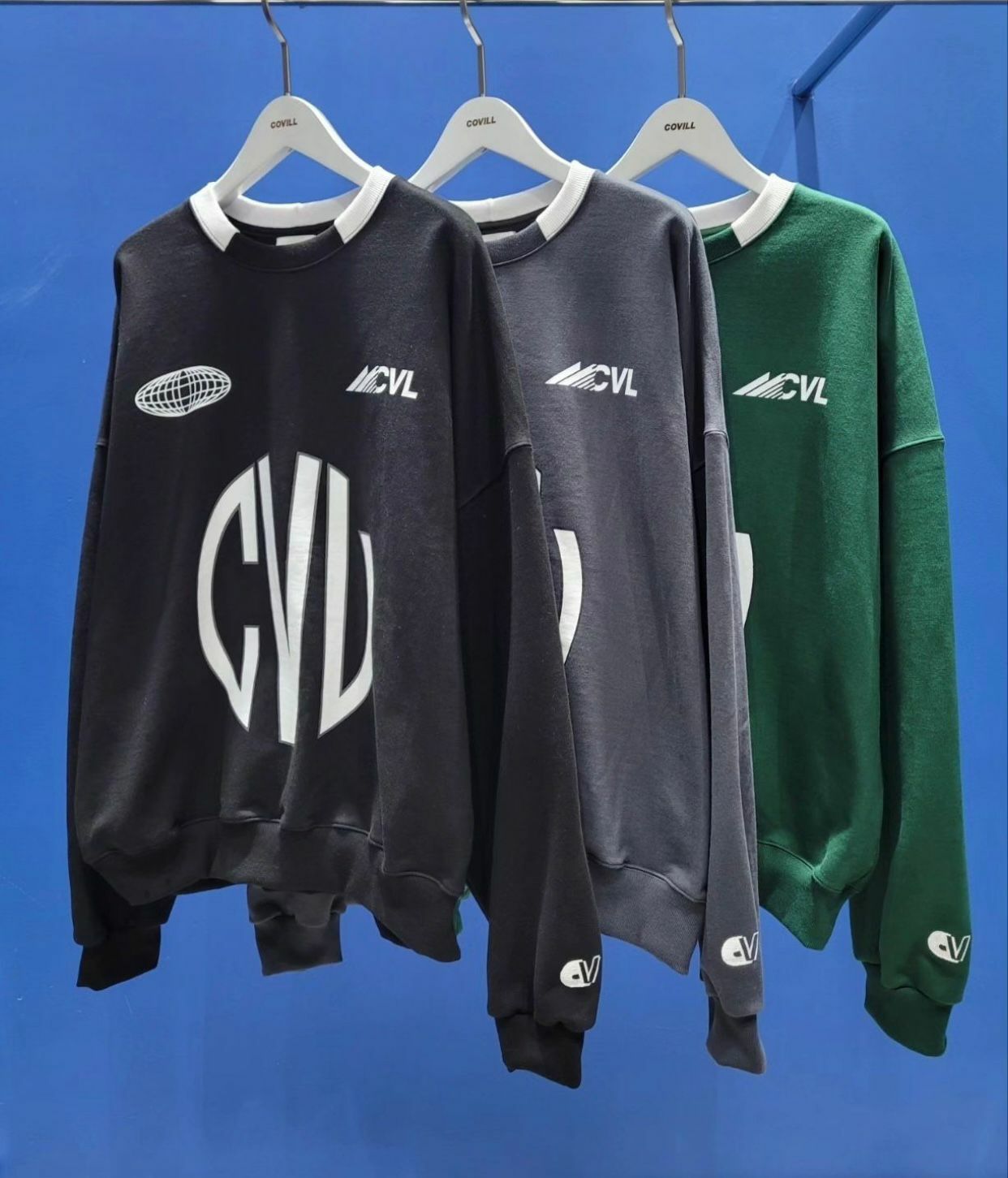 OverSize英文字圖案衛衣 Covill-029T