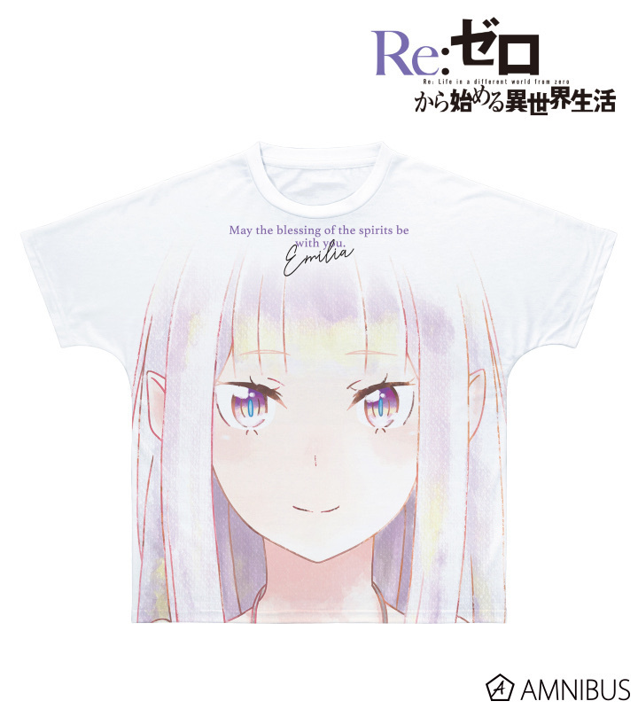 預訂2024/2月 Re:ゼロから始める異世界生活 Ani-Art aqua label フルグラフィックTシャツ