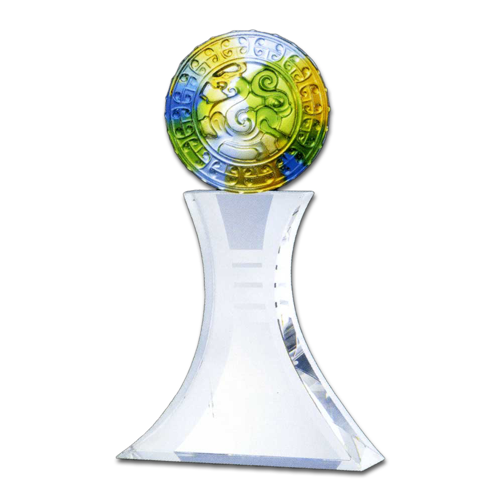 祥龍琉璃水晶獎座｜尊榮吉祥象徵 專屬刻字定製首選