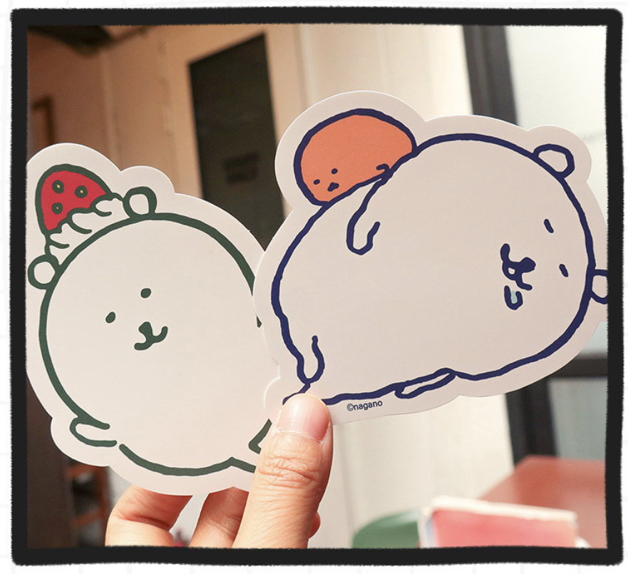 現貨｜韓國限定 白熊 可移大貼紙