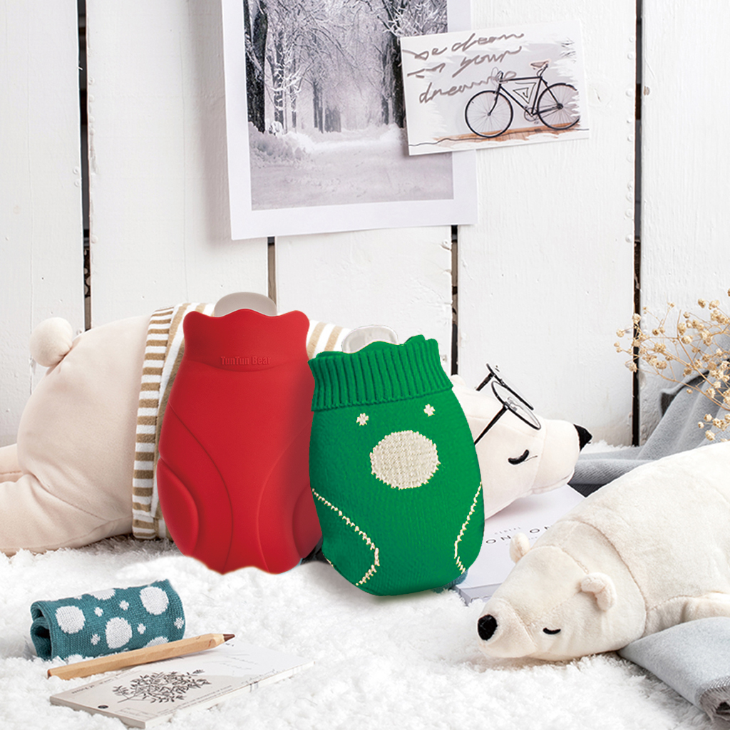 【TunTunBear 敦敦熊】萌趣矽膠防爆暖水袋 保暖袋 冷水袋 生理期 肌肉痠痛 發燒