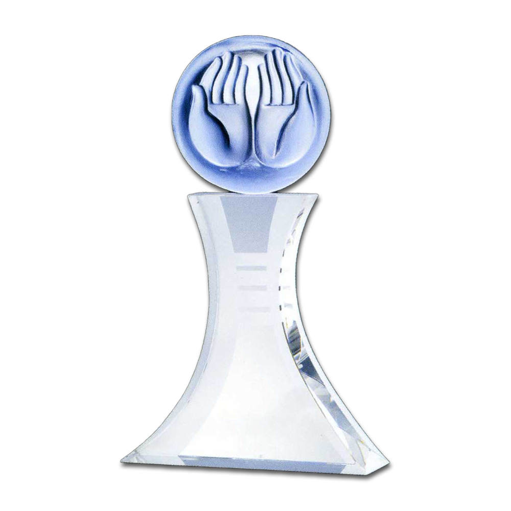 奉獻系列｜琉璃水晶獎座 高端訂製刻字禮品