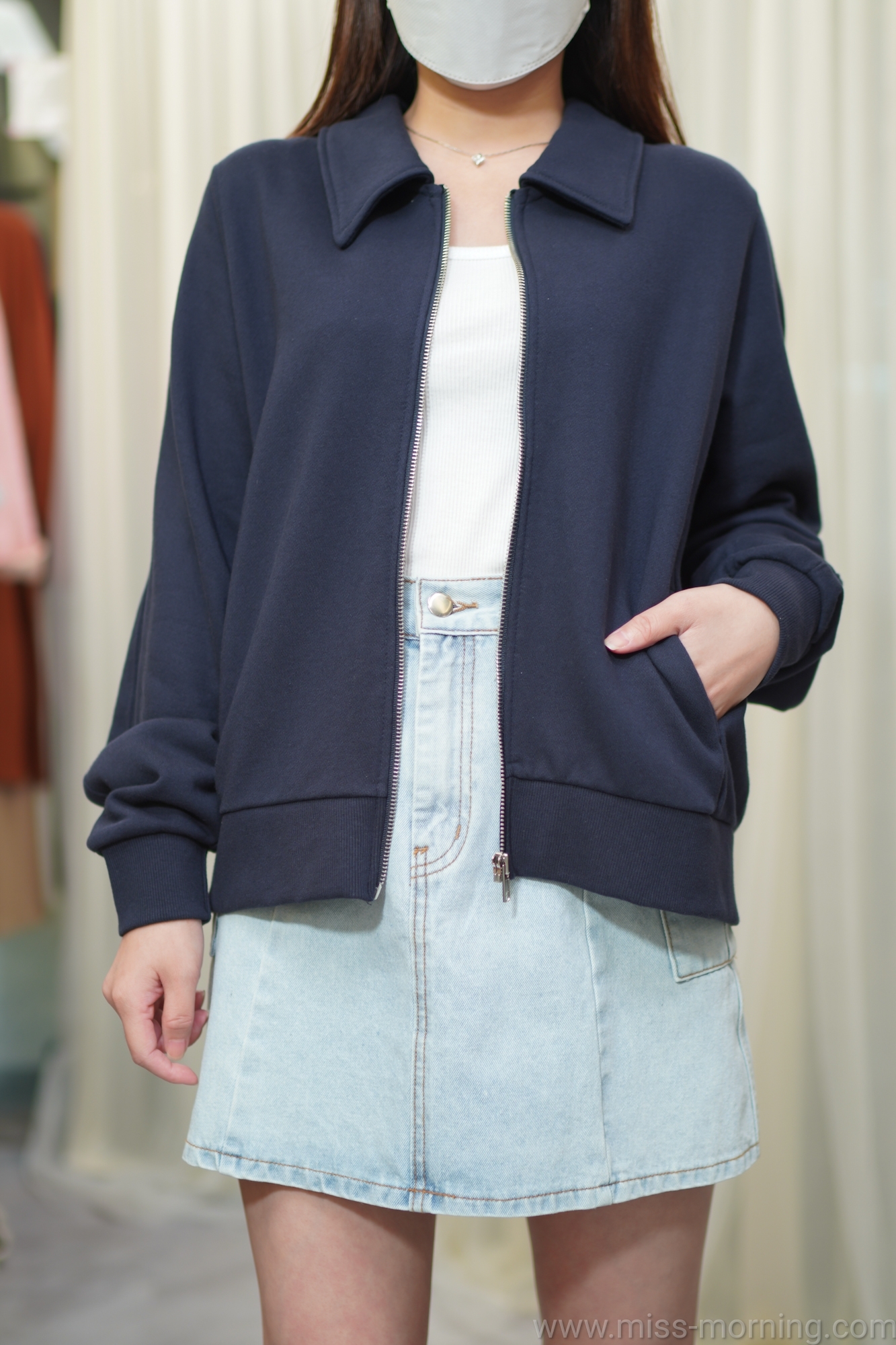 珠底衛衣款外套(13402)