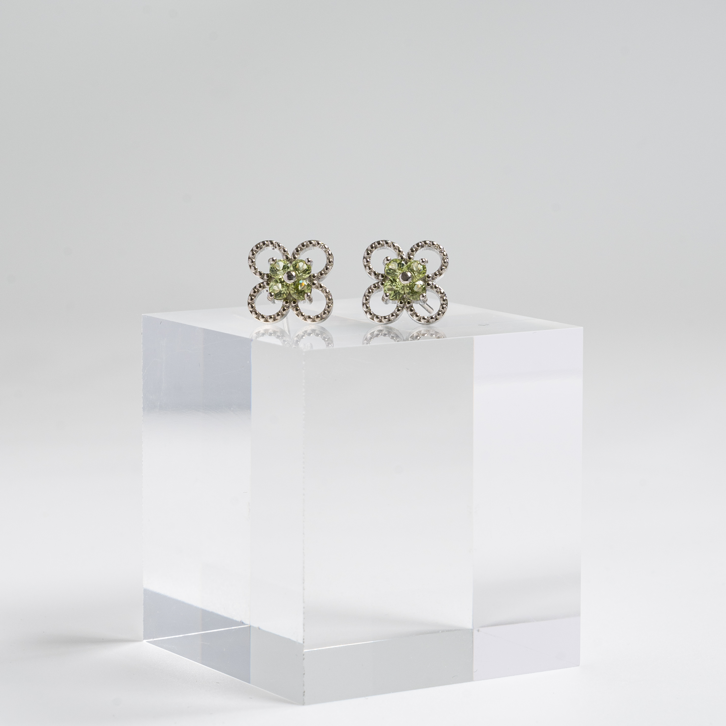 【橄欖石】花花耳環