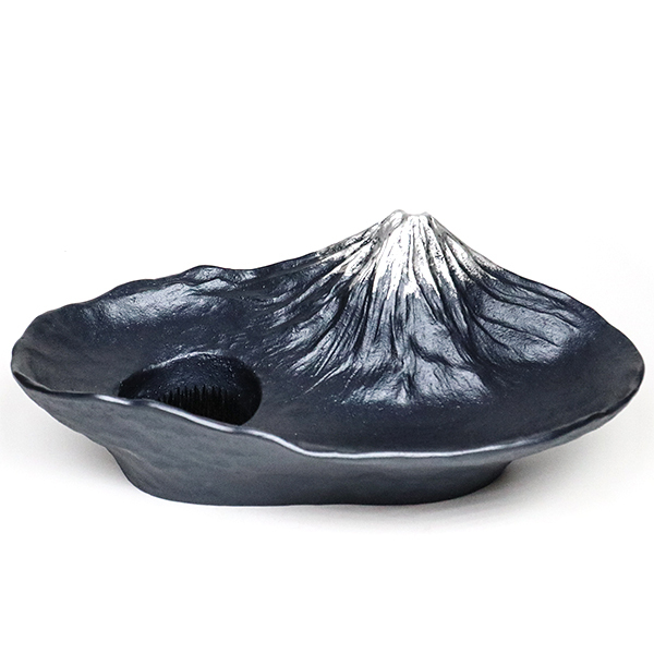 【銀雅堂】倒映富士水盤花器-青富士 (大)