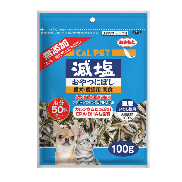 日本秋元丨Cal Pet 減鹽小銀魚 (貓犬用) 100g  (CAL-2170)