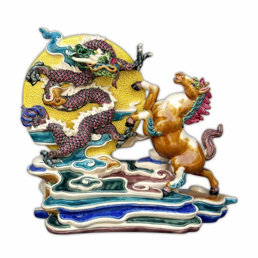 居家開運台灣國寶交趾陶｜龍馬精神