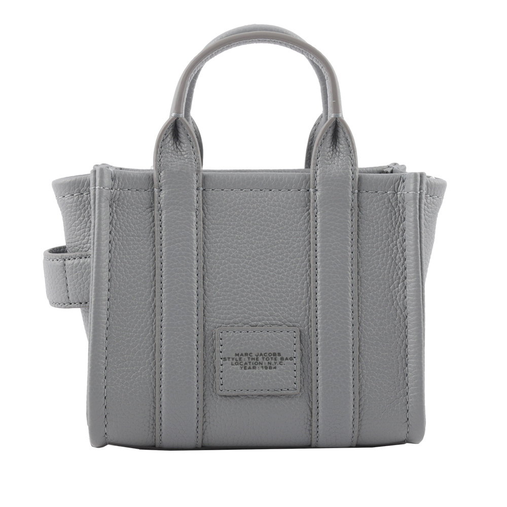 【MARC JACOBS】THE LEATHER TOTE 粒面皮革迷你托特包(灰色) H053L01RE22 050