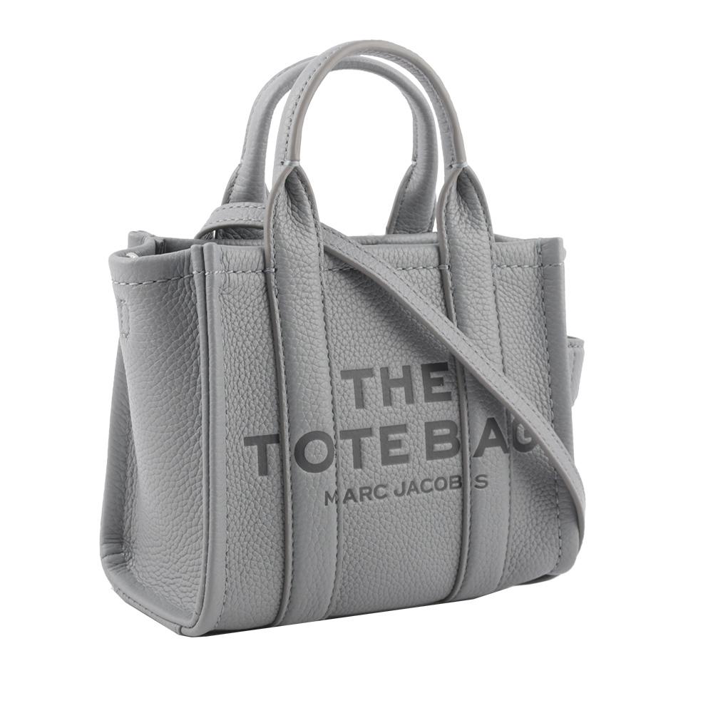【MARC JACOBS】THE LEATHER TOTE 粒面皮革迷你托特包(灰色) H053L01RE22 050