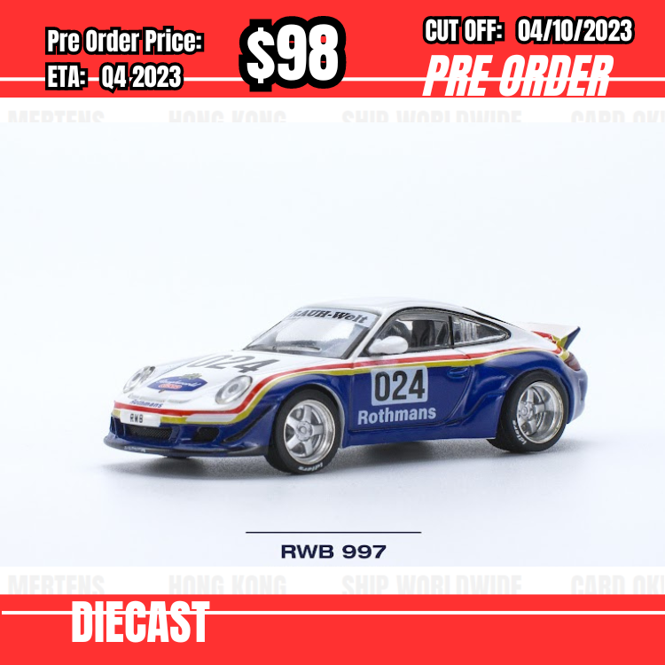 PO-$98 * Pop Race * 1:64 Porsche RWB 997 RED BLUE [OD22/09]