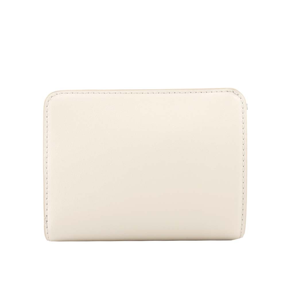 【MARC JACOBS】The J Marc 平滑皮革暗釦拉鍊零錢袋短夾(天空白) 2S3SMP003S01 123