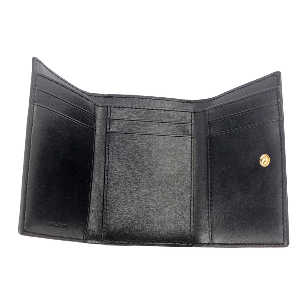 【MARC JACOBS】The J Marc 平滑皮革迷你三折短夾(黑色) 2S3SMP005S01 001