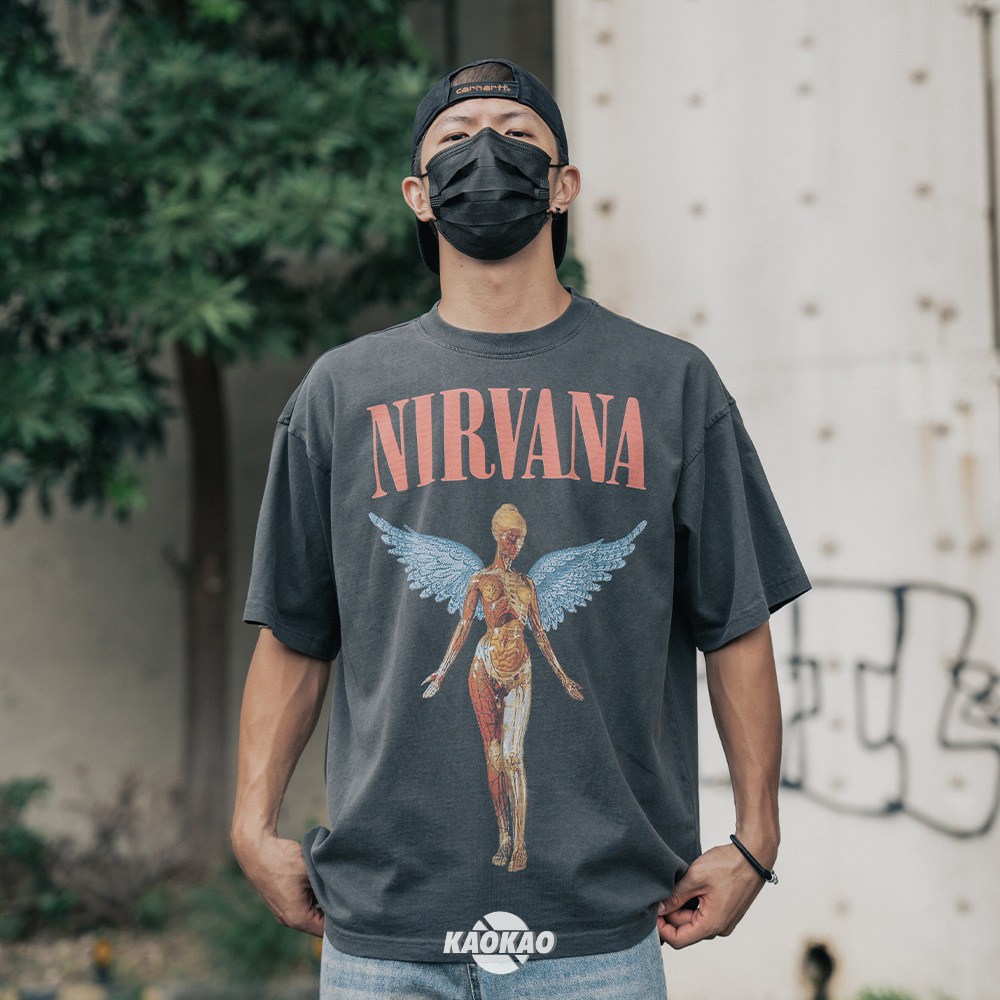 2023新款 NIRVANA印花 水洗做舊 復古 短袖 歐美 高街 潮牌T