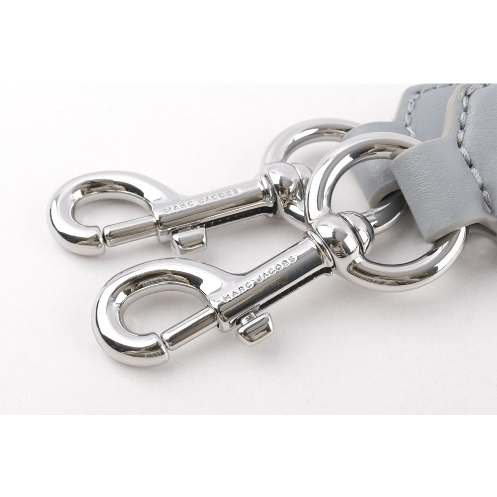 【MARC JACOBS】The Outline 輪廓標誌窄版背帶(灰色/銀釦) 2S3SST002S02 046