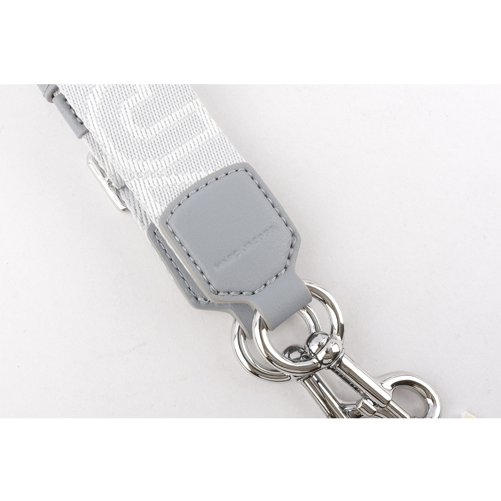 【MARC JACOBS】The Outline 輪廓標誌窄版背帶(灰色/銀釦) 2S3SST002S02 046