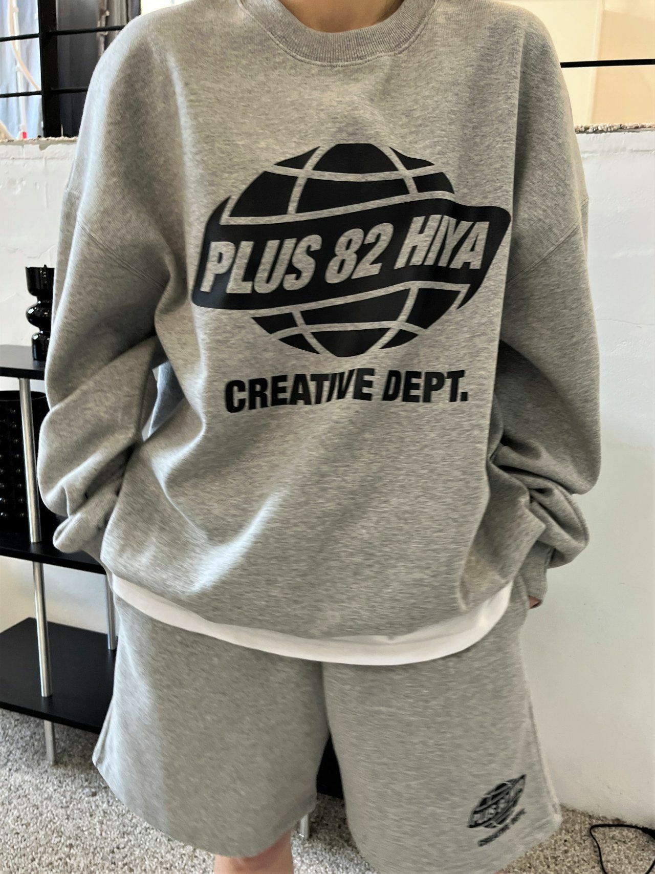 英文字圖案短褲 PLUS82HIYA-014P