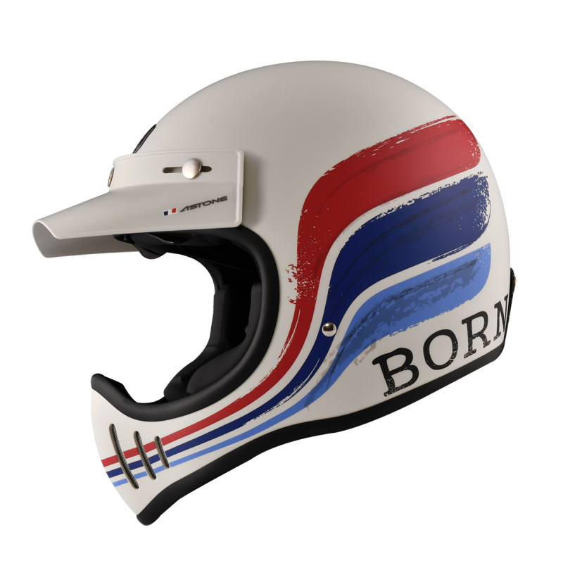 ASTONE SUPER RETRO 彩繪 AF11 平光石墨灰 山車帽 全罩 復古 內鏡片 可拆帽簷