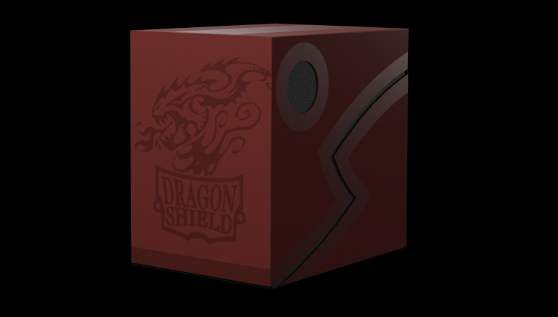 雙蓋式龍盾卡盒 - 血紅(AT-30650)