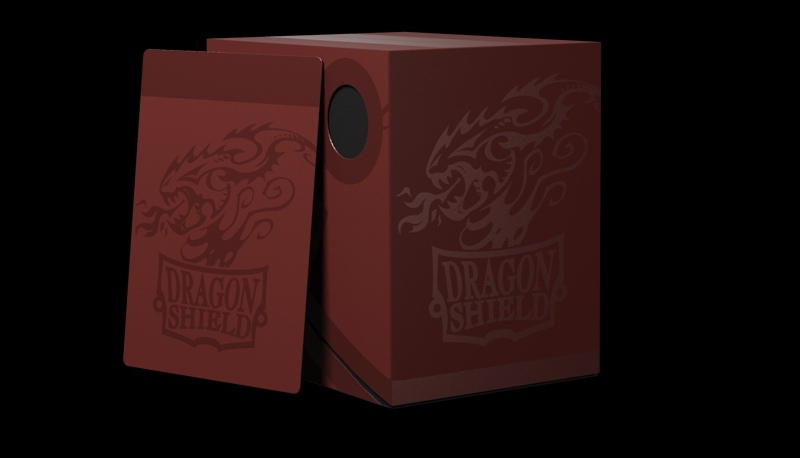 雙蓋式龍盾卡盒 - 血紅(AT-30650)
