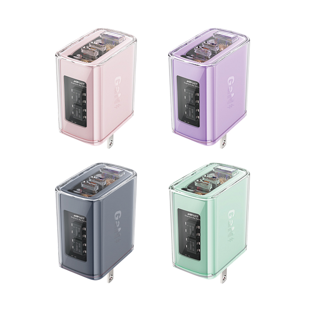 ACEFAST 探索系列 PD65W氮化鎵(2C+1A)電源供應器A47