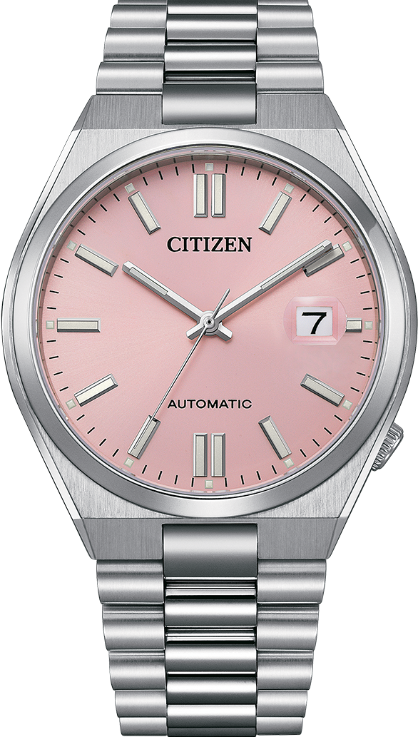 萬年鐘錶 - Citizen 星辰錶 Pantone 授權配色限量版粉紅色面盤自動上鍊機械男錶  NJ0158-89X  錶徑40MM