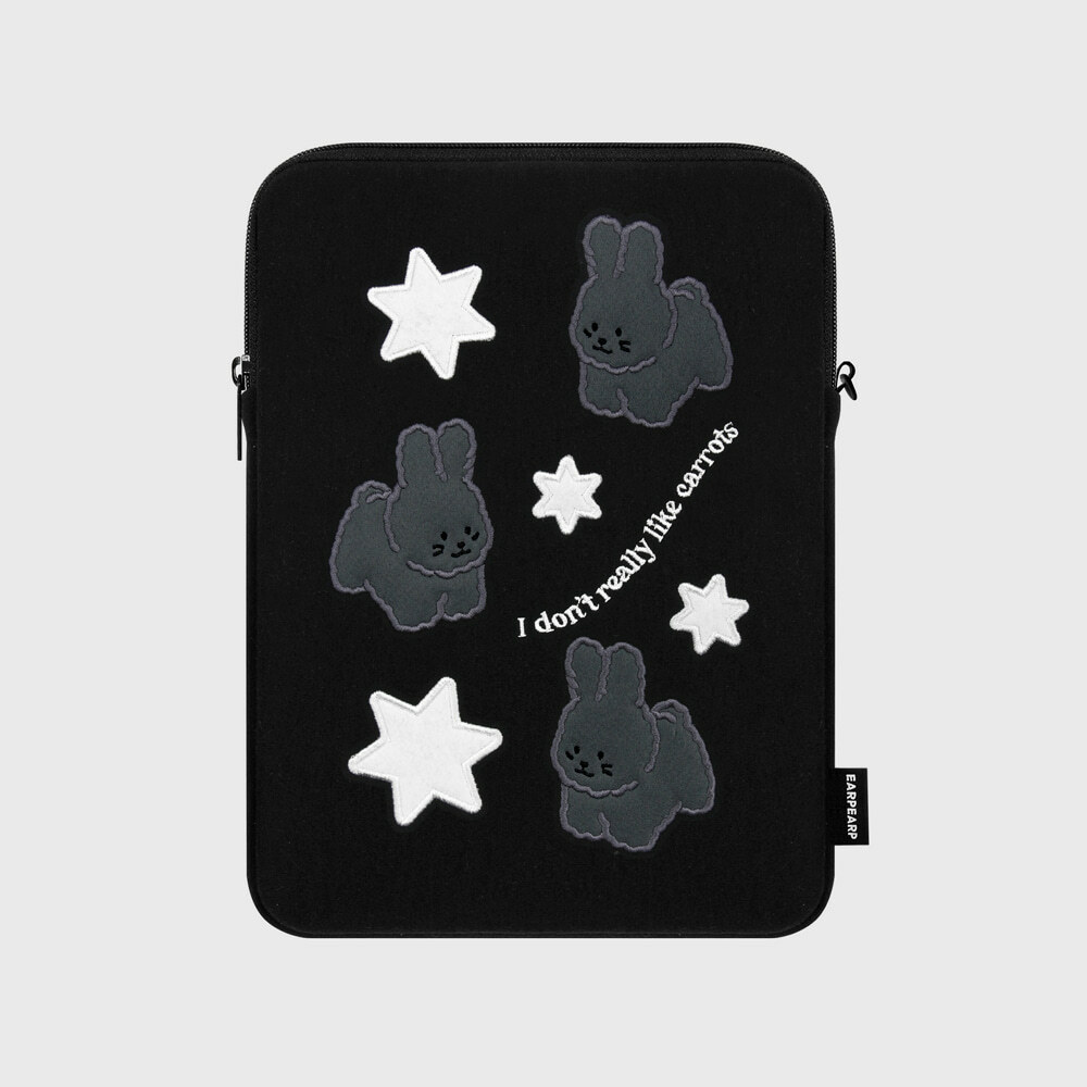 EARPEARP - STAR BLACK POPO-BLACK 11INCH POUCH