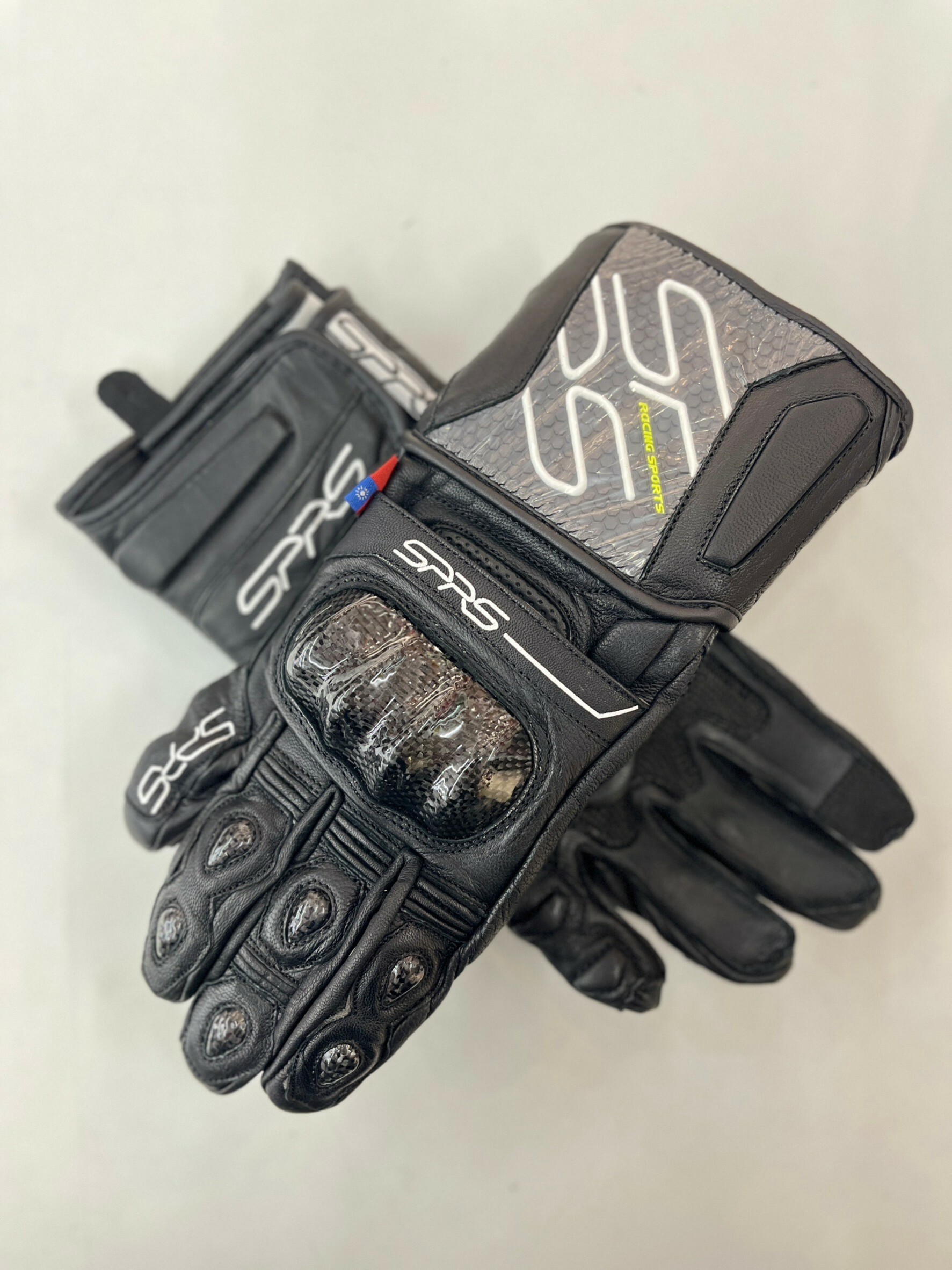 SPRS RS80 黑色 牛皮 碳纖維 防摔 長手套 SPEED-R
