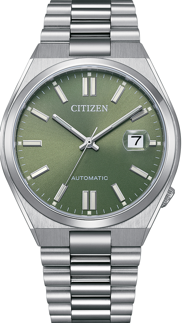 萬年鐘錶 - Citizen 星辰錶 Pantone 授權配色限量版寧靜綠色面盤自動上鍊機械男錶  NJ0158-89Z  錶徑40MM