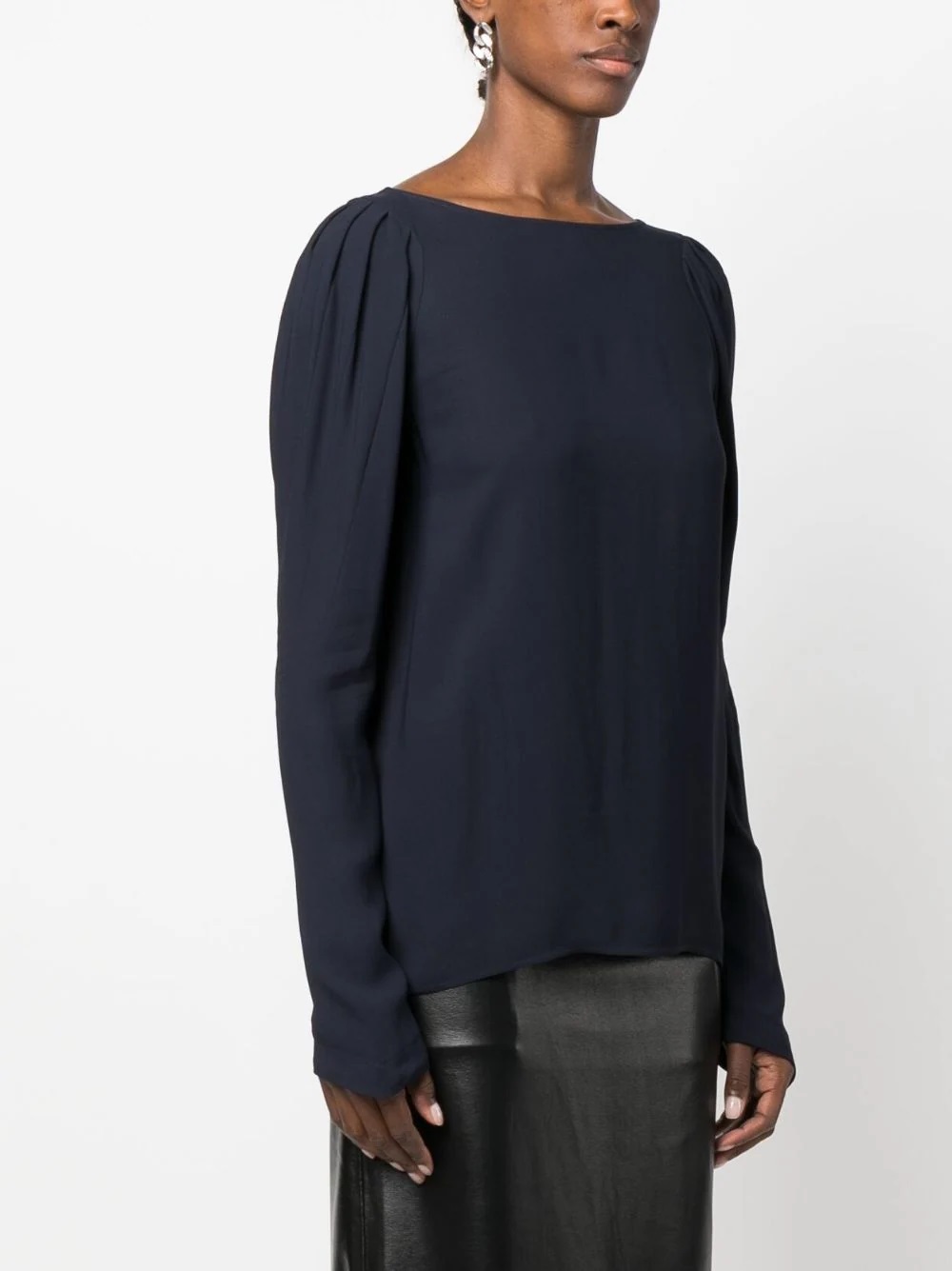 N°21 肩打摺上衣(黑)